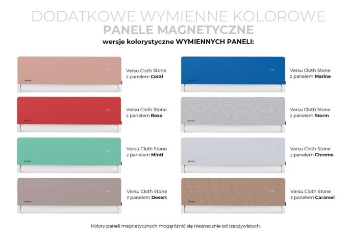Wymienne panele frontowe różnych kolorów