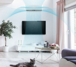 Rozprowadzanie powietrza po pomieszczeniu przez klimatyzator