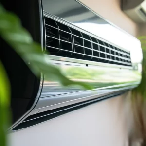 Czarna klimatyzacja do domu