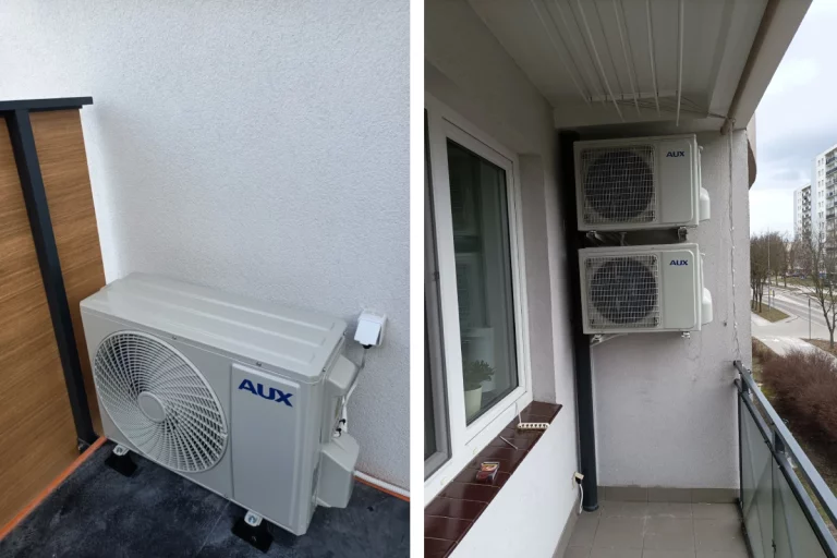 Klimatyzacja do mieszkania w bloku z jednostką wewnętrzną na balkonie