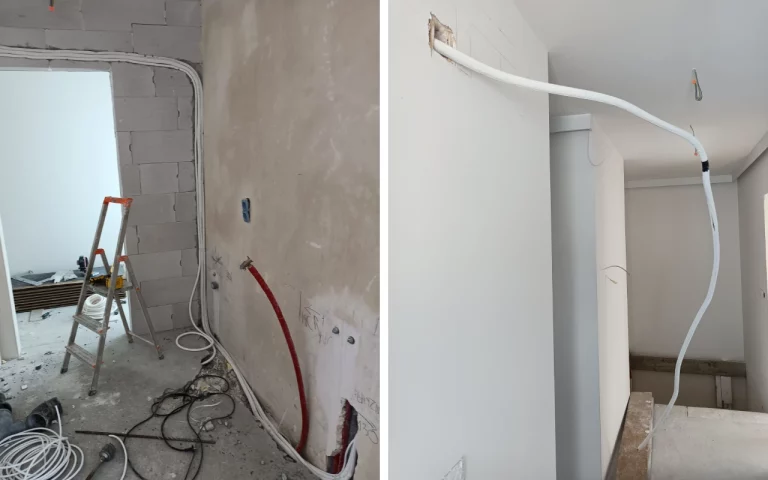 Montaż okablowania niezbędnego do połączenia jednostek chłodniczych